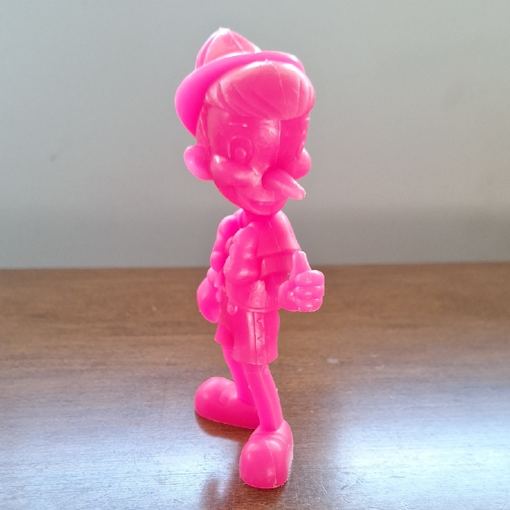 Pinocchio Pink Figurine By Marx In The 70s For Disney.
